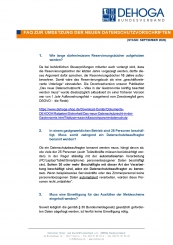 DEHOGA-FAQ zur Umsetzung des neuen Datenschutzrechts PDF